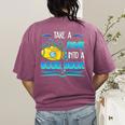 Librarian Teacher Dive Into A Good Book Reading Premium Tri-Blend Women's Comfort Colors T-Shirt Back Print Berry