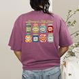 Library Is My Jam Librarian Appreciation Reading Teacher Women's Comfort Colors T-Shirt Back Print Berry