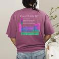 Can I Lick It Periodic Table Teacher Student Kids Women's Comfort Colors T-Shirt Back Print Berry Can I Lick It Periodic Table Teacher Student Kids Women's Comfort Colors T-Shirt Back Print Berry