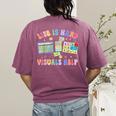 Life Is Hard Visuals Help Special Education Teacher SPED Women's Comfort Colors T-Shirt Back Print Berry