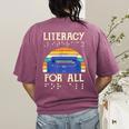 Literacy For All Visually Impaired Braille Teacher The Blind Women's Comfort Colors T-Shirt Back Print Berry Literacy For All Visually Impaired Braille Teacher The Blind Women's Comfort Colors T-Shirt Back Print Berry