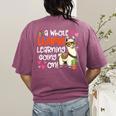 Llama Learning Teachers Students Alpaca Lover Back To School Women's Comfort Colors T-Shirt Back Print Berry Llama Learning Teachers Students Alpaca Lover Back To School Women's Comfort Colors T-Shirt Back Print Berry