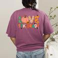 Love 5th Grade Thanksgiving Colorful Fall Leaves Teacher Women's Comfort Colors T-Shirt Back Print Berry