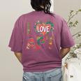 I Love Art Artist Painter Colorful Painting Art Teacher Women's Comfort Colors T-Shirt Back Print Berry
