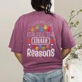 I Love My Job For All The Little Reasons Kid Daycare Teacher Women's Comfort Colors T-Shirt Back Print Berry