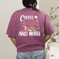 I Love Math Cats And Coffee Heart Mathematics Teacher Women's Comfort Colors T-Shirt Back Print Berry I Love Math Cats And Coffee Heart Mathematics Teacher Women's Comfort Colors T-Shirt Back Print Berry