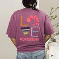 Love Montessori Education Math Teacher Women's Comfort Colors T-Shirt Back Print Berry Love Montessori Education Math Teacher Women's Comfort Colors T-Shirt Back Print Berry