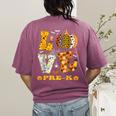 LOVE Pre-K Pumpkin Teacher Student Halloween Costume Women's Comfort Colors T-Shirt Back Print Berry LOVE Pre-K Pumpkin Teacher Student Halloween Costume Women's Comfort Colors T-Shirt Back Print Berry