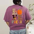 Love Pre-k Teacher Shirts Autumn Fall Pumpkin Fall Leopard Women's Comfort Colors T-Shirt Back Print Berry Love Pre-k Teacher Shirts Autumn Fall Pumpkin Fall Leopard Women's Comfort Colors T-Shirt Back Print Berry