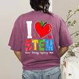 I Love STEM Student Teacher 1st Day Of School Back To School Women's Comfort Colors T-Shirt Back Print Berry