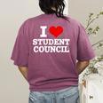 I Love Student Council Student Teacher Women's Comfort Colors T-Shirt Back Print Berry I Love Student Council Student Teacher Women's Comfort Colors T-Shirt Back Print Berry