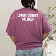 Lower Teacher Salaries Women's Comfort Colors T-Shirt Back Print Berry Lower Teacher Salaries Women's Comfort Colors T-Shirt Back Print Berry