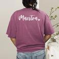 Maestra Cute Bilingual Spanish Teacher Women's Comfort Colors T-Shirt Back Print Berry Maestra Cute Bilingual Spanish Teacher Women's Comfort Colors T-Shirt Back Print Berry
