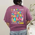 In My Maestra Era Spanish Bilingual Teacher Back To School Women's Comfort Colors T-Shirt Back Print Berry