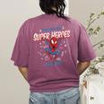Marvel Spider-Man Teachers Are Super Heroes Women's Comfort Colors T-Shirt Back Print Berry Marvel Spider-Man Teachers Are Super Heroes Women's Comfort Colors T-Shirt Back Print Berry