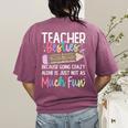Matching Teachers Last Day Of School Teacher Besties Women's Comfort Colors T-Shirt Back Print Berry Matching Teachers Last Day Of School Teacher Besties Women's Comfort Colors T-Shirt Back Print Berry