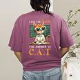I Did The Math The Answer Is Cats Math Cat Teacher Women's Comfort Colors T-Shirt Back Print Berry