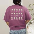 Math Dance Ghost Halloween Spooky Cute Ghost Math Teacher Women's Comfort Colors T-Shirt Back Print Berry