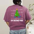 Math Geometry Christmas Tree Geometree Teacher Women's Comfort Colors T-Shirt Back Print Berry Math Geometry Christmas Tree Geometree Teacher Women's Comfort Colors T-Shirt Back Print Berry