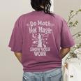 Do Math Not Magic Math Teacher Halloween Cat Witch Women's Comfort Colors T-Shirt Back Print Berry Do Math Not Magic Math Teacher Halloween Cat Witch Women's Comfort Colors T-Shirt Back Print Berry
