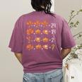 Math Number Thanksgiving Count Answer Pie Turkey Teacher Women's Comfort Colors T-Shirt Back Print Berry