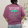 Math Puns Are a Sine Of Genius Math Teacher T-Shirt Women's Comfort Colors T-Shirt Back Print Berry
