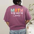 Math The Only Subject That Counts Cute Teacher Educator Women's Comfort Colors T-Shirt Back Print Berry Math The Only Subject That Counts Cute Teacher Educator Women's Comfort Colors T-Shirt Back Print Berry