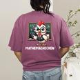 Math Teacher Chicken Mathemachicken Pun Women's Comfort Colors T-Shirt Back Print Berry Math Teacher Chicken Mathemachicken Pun Women's Comfort Colors T-Shirt Back Print Berry