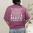 Math Teacher Christmas Mathematics Teacher Women's Comfort Colors T-Shirt Back Print Berry