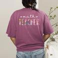 Math Teacher Cute Floral Women's Comfort Colors T-Shirt Back Print Berry Math Teacher Cute Floral Women's Comfort Colors T-Shirt Back Print Berry