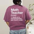 Math Teacher Definition Back To School First Day Women's Comfort Colors T-Shirt Back Print Berry Math Teacher Definition Back To School First Day Women's Comfort Colors T-Shirt Back Print Berry