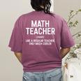 Math Teacher Definition Shirt Men Women Teacher Women's Comfort Colors T-Shirt Back Print Berry