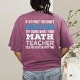 Math Teacher If At First You Don't Succeed Women's Comfort Colors T-Shirt Back Print Berry
