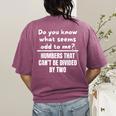 Math Teacher Jokes Women's Comfort Colors T-Shirt Back Print Berry Math Teacher Jokes Women's Comfort Colors T-Shirt Back Print Berry