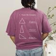 Math Teacher Name The Triangles Joke Humorous Teachers Women's Comfort Colors T-Shirt Back Print Berry Math Teacher Name The Triangles Joke Humorous Teachers Women's Comfort Colors T-Shirt Back Print Berry