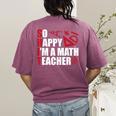 Math Teacher School So Happy I'm A Math Teacher Women's Comfort Colors T-Shirt Back Print Berry Math Teacher School So Happy I'm A Math Teacher Women's Comfort Colors T-Shirt Back Print Berry