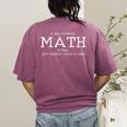 Math Teacher Student Mathematician Women's Comfort Colors T-Shirt Back Print Berry