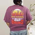 Math Teachers Love Brains Halloween Costume Zombie For Men Women Women's Comfort Colors T-Shirt Back Print Berry