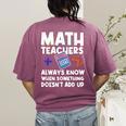 Mathematics Teachers Math Teacher For Men Women Women's Comfort Colors T-Shirt Back Print Berry Mathematics Teachers Math Teacher For Men Women Women's Comfort Colors T-Shirt Back Print Berry