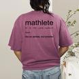 Mathlete Definition Math Math Teacher Nerd Geek Men Women Girls Kids Women's Comfort Colors T-Shirt Back Print Berry