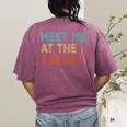 Meet Me At The Library For Teachers And School Librarians Women's Comfort Colors T-Shirt Back Print Berry Meet Me At The Library For Teachers And School Librarians Women's Comfort Colors T-Shirt Back Print Berry
