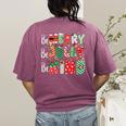 Be Merry Be Jolly Be Kind Merry Christmas Teacher Xmas PJs Women's Comfort Colors T-Shirt Back Print Berry Be Merry Be Jolly Be Kind Merry Christmas Teacher Xmas PJs Women's Comfort Colors T-Shirt Back Print Berry
