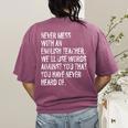 Never Mess With An English Teacher Back To School Women's Comfort Colors T-Shirt Back Print Berry Never Mess With An English Teacher Back To School Women's Comfort Colors T-Shirt Back Print Berry