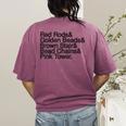 Montessori Helvetica Education Teacher Women's Comfort Colors T-Shirt Back Print Berry