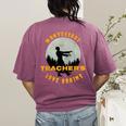 Montessori Teachers Love Brains Halloween Novelty Men Women Women's Comfort Colors T-Shirt Back Print Berry