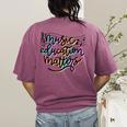 Music Education Matters Music Teacher Appreciation Women Women's Comfort Colors T-Shirt Back Print Berry Music Education Matters Music Teacher Appreciation Women Women's Comfort Colors T-Shirt Back Print Berry