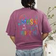 Music Is For Everyone Love For Music Teachers Women's Comfort Colors T-Shirt Back Print Berry