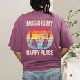 Music For Men Women Music Teacher Music Lover Women's Comfort Colors T-Shirt Back Print Berry