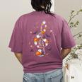 Music Note Symbol Halloween For Music Teacher Musicians Women's Comfort Colors T-Shirt Back Print Berry