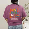 Music Teacher Music Sing Play Dance Choir Piano Women's Comfort Colors T-Shirt Back Print Berry